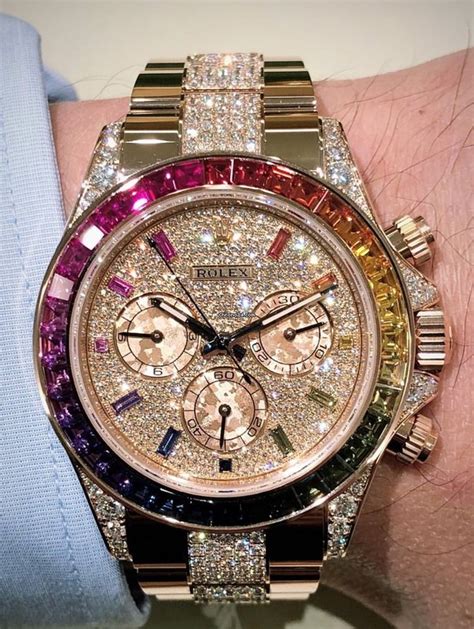 rolex rainbow full diamond|rainbow diamond Rolex price.